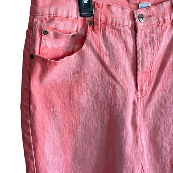 DG2 Diane Gilman Coral Tie Dye Jeans 10 - Picture 9 of 12
